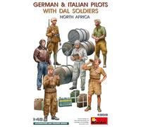 MiniArt 1:48 - Tedesco/Italia Piloti w/DAL Soldati, Colore Modellato