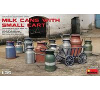 Miniart 550035580 - 1/35 Lattine Di Latte Con Carrello Piccolo - Nuovo