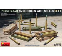 Miniart 7,5 cm PAK40 AMMO BOXES W/SHELLS SET 1 KIT 1:35