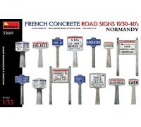 Miniart FRENCH CONCRETE ROAD SIGNS 1930-40s NORMANDY KIT 1:35
