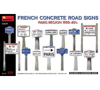 Miniart FRENCH CONCRETE ROAD SIGNS 1930-40s PARIS REGION KIT 1:35