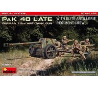 Miniart GERMAN 7,5 cm PaK 40 LATE w/Elite Artillerie Regiment Crew Spec KIT 1:35