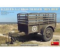 G-518 Us 1t Cargo Trailer Ben Hur 1:35 Plastic Model Kit MINIART