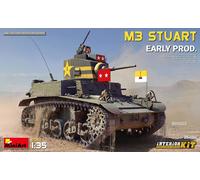 MiniArt Maquette M3 Stuart Early 1/35 Interno Completo Carro Leggero US Ww2