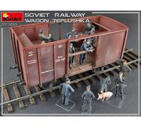 Miniart MIN35300 SOVIET RAILWAY WAGON TEPLUSHKA KIT 1:35 Modellino