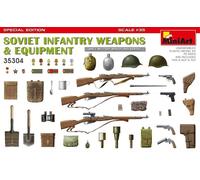MINIART MIN35304 SOVIET INFANTRY WEAPONS AND EQUIPMENT KIT 1:35 Modellino