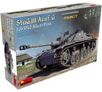 MiniArt MIN35335 1:35-StuG III Ausf G Feb 1943 Alkett Prod, Int Kit Scale Model,