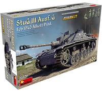 MiniArt MIN35335 1:35-StuG III Ausf G febbraio 1943 Alkett Prod, Modello in scala Int Kit, Non verniciato