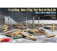 MiniArt MIN35375 1:35-7,5 cm Sprgr Nbgr,Pzgr,Patr,Kw.K.40 Conchiglie, Non Verniciato