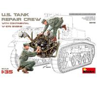 MINIART MIN35461 U.S. TANK REPAIR CREW w/CONTINENTAL W-670 ENGINE KIT 1:35 Model