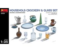 MINIART MIN35559 HOUSEHOLD CROCKERY & GLASS SET KIT 1:35 Modellino