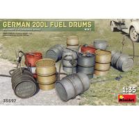MINIART MIN35597 GERMAN 200 L FUEL DRUM SET WWII KIT 1:35 Modellino