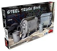 1/35 Steel Trash Bins Cassonetti e bidoni da montare e colorare per diorami