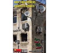 MiniArt MIN35638 1:35-Air Conditioners & Satellite Dish, Unpainted