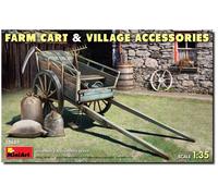 MiniArt MIN35657 1:35-Farm Cart with Village Accessories Scale Model kit