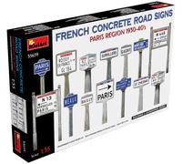 MINI ART 1/35 FRENCH CONCRETE ROAD SIGNS 1930-40S PARIS REGION