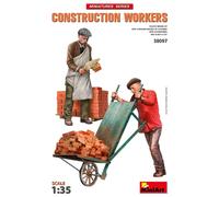 MINIART MIN38097 CONSTRUCTION WORKERS WITH ACCESSORIES KIT 1:35 Modellino