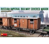 MINIART MIN39002 RUSSIAN IMPERIAL RAILWAY COWERED WAGON KIT 1:35 Modellino