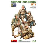 MINIART MIN53022 GERMAN TANK RIDERS SET 1 RESIN HEADS KIT 1:35 Modellino