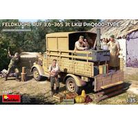 MINIART MIN53037 FELDKUCHE Auf 3,6-36S 3t LKW PmQ600-TYPE KIT 1:35 Modellino
