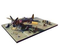 Miniart 48018 - 1:48 Thunderbolt P-47D Bubbletop W/ Base & Accessories. Big Set