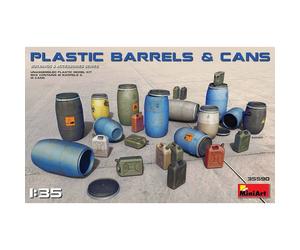 MiniArt Set Barili e Bidoni Plastic 1/35, Dettagliati Con Decals 9341