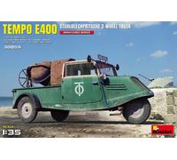 Miniart TEMPO E400 STAHLBECHPRITSCHE 3 WHEEL TRUCK KIT 1:35