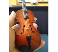 Miniatura 17.8cm Riproduzione Violino Con Fiocco, Custodia, & Espositore ~ Nuovo