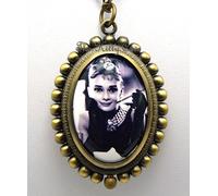 Miniatura Bianco e Nero Monroe Hepburn Motivo Donna / Ragazza Orologio