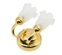 Miniatura casa delle bambole 1/12 LED applique da parete con doppia testa per casa delle bambole decorazione camera da letto soggiorno display mobili