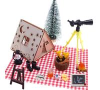 Miniatura Casa Delle Bambole Accessori Natalizi, Set di Accessori per Gnomi, Falò, Scarpe da Gnomo, Accessori per Natale, Decorazione per Esterni