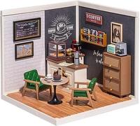 Miniatura Casa Delle Bambole con Mobili,Fai Da Te In Miniatura Casa Delle Bambole Kit,Costruisci Regali Creativi Arredato con MobilieE Luci a Led Decorare I Regali Di Compleanno Di Natale A