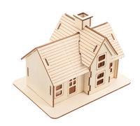 Miniatura Casa Delle Bambole Puzzle Della Di Legno Architettura