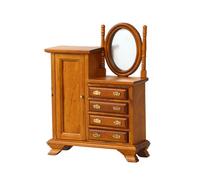 Miniatura case delle bambole Vanity Tavolo 1/12 Scala Vintage Toeletta Con Realistico Per Casa Delle Bambole Decors Casa di Bambola Vanità