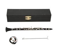 Miniatura Clarinetto con Supporto e, Modello Strumento Musicale 7.4in, Decorazione Casa delle Bambole - Decorazione Elegante, per Amanti della Musica
