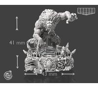 Miniatura Del Lupo Mannaro Che Sbava, Mostro Figurina Per TTRPG Come D&D 5E DSA