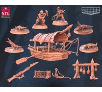 Miniatura Di Cacciatore Di Alligatore Selvatico NPC Per TTRPG Come D&D 5E DSA