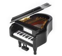 Miniatura di pianoforte a coda in tiglio Mini strumento musicale Replica in legno Figurina Decorazione artigianale Display Ornamento Regalo per gli amanti della musica Pianista
