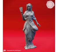 Miniatura Di Una Veggente E Cartomante Figurina Per TTRPG Come D&D 5E
