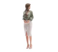 Miniatura Donna Figurina Dipinta Modello Micro Paesaggio Accessorio Resina Adatta per Collezionismo Modellismo Scena Paesaggistica