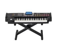 Miniatura elettronica organo in legno casa delle bambole modello strumento con supporto, espositore decorativo da scrivania per gli amanti della musica, collezionisti e appassionati di casa delle