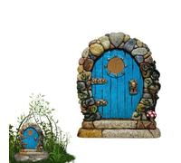 Miniatura giardino fatato, porta e finestra della camera da letto, statue ad albero - abbracci d'albero, sculture da giardino e giardino, giardino delle fate, casa mistica gnomo, finestra e porta per