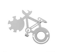 Miniatura in acciaio al carbonio 10 in 1 a forma di bicicletta apribottiglie piatto cacciavite set chiave regalo strumento di riparazione bici per uomo portatile a forma di carta strumento