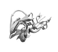 Miniatura Mega Rayquaza per Pokemon Wargame Scala 35mm Stampata in 3D