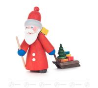 Miniatura Natalizia Babbo Natale Con Slitta BxHxT 4,5 Cm X 6,5 Cm X 2,5 Cm