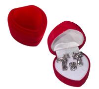 Miniatura Natività Metallo Figure IN Mini Cuore Pacco Regalo Natale Decorazione