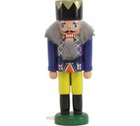 Miniatura - Nutcracker Re Blu 13Cm Nuovo Nussknacker Figura In Legno Erzgebirge
