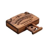 Miniatura Ouija Brett | Board di decorazione spirituale in legno | Small Witch Board con Plancet per Casa di bambole Magico rituale Famiglia Famiglia Decorazione Tavola Decorazione Witch Room Gothic