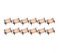 Miniatura Parco Kit 1:150 Scala Diorama Accessori Miniature | Set da 12 pezzi, colori arancione e nero, si adatta a bilance N/Z, migliora il realismo della stazione