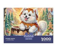 Miniature American Eskimo Dog 1000Pezzi Puzzle Puzzle Per Gioco Familiare Pet Dog Intrattenimento Creativo Regalo Compleanno Per Bambini Dai 14 Anni In Su A Partire Dai 12 Anni70x50cm/1000pcs